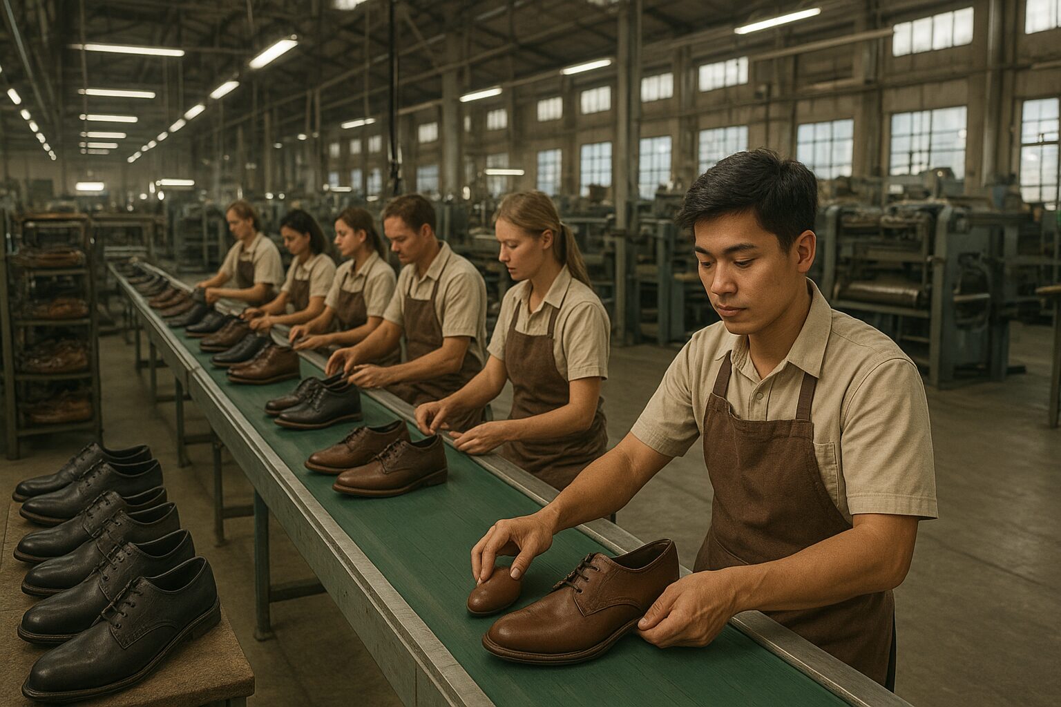 Produksi pabrik sepatu bandung